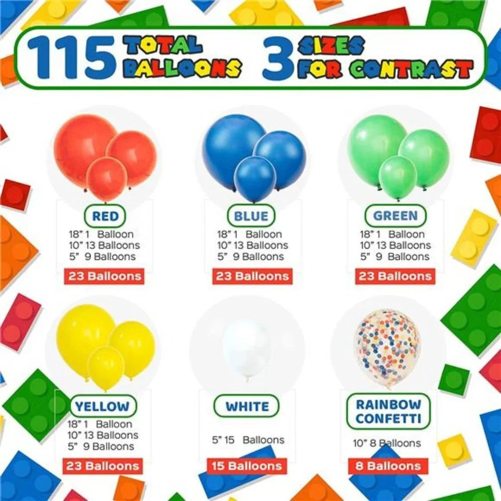 100pcs, EASY DIY –  Super Mario Birthday Party Supplies & Decorations